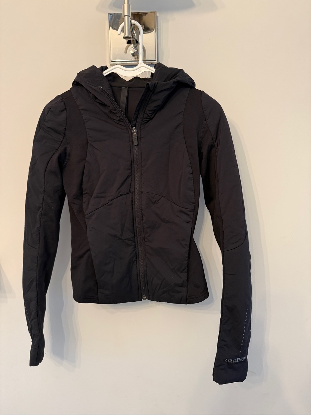 lululemon athletica Black Hooded Bomber Jacket